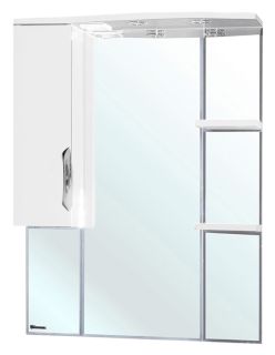 Зеркало-шкаф с подсветкой Bellezza Лагуна 75см левый белый 00000001104